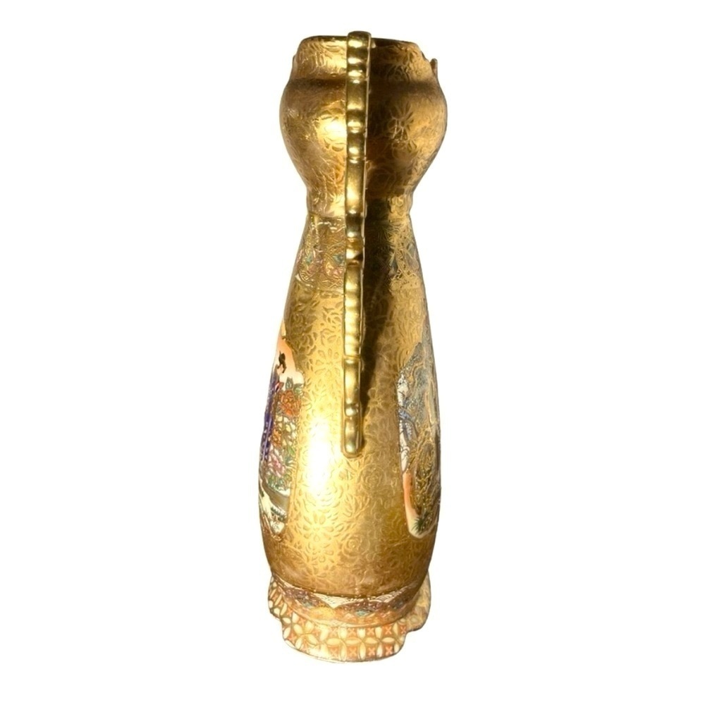 Vintage Satsuma Hand Painted Gold
Gilded Vase. Geisha ladies on both sides. - Picture 3 of 15
